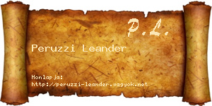 Peruzzi Leander névjegykártya